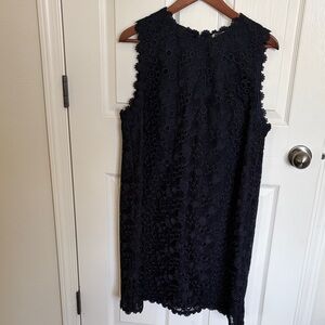 Kate Spade Midnight Blue Floral Lace Mini Dress